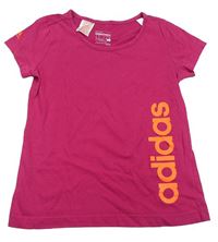 Fuchsiové tričko s logem Adidas