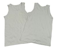 2set - 2x bílý nátělník