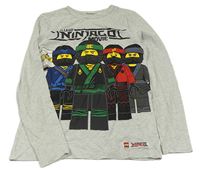 Světlešedé melírované triko - Lego Ninjago H&M