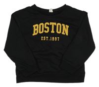 Čierna mikina s nápisom zn. Shein