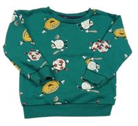 Zelená mikina s loptami Primark