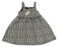 Nové - Černo-bílé úpletové šaty s leopardím vzorem River Island