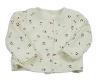 Biela prepínaci kvetovaná obojstranná mikina George