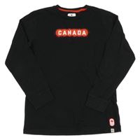 Černé triko s nápisem a medvědem 