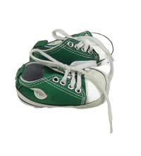 Zelené plátěné capáčky s nášivkou vel. 17