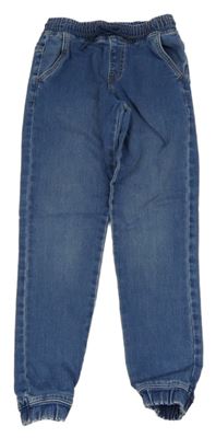 Modré teplákové cuff rifle Denim Co.