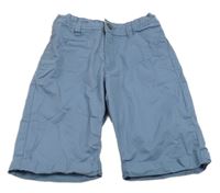 Šedomodré plátenné kraťasy Alive