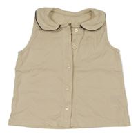 Béžová bavlnená prepínaci vesta s golierikom H&M