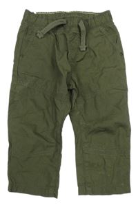 Khaki plátenné nohavice C&A