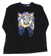 Černé triko se Sonicem H&M