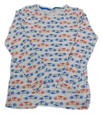 Sivo-modro-červené tričko s autami Kids