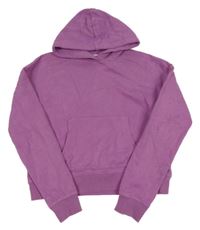 Fialová crop mikina s kapucňou C&A