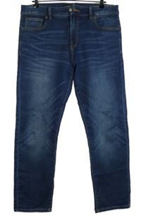 Dámské tmavomodré slim teplákové rifle Next vel. 36R 