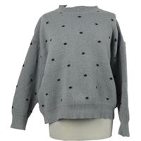 Dámský šedý puntíkovaný svetr Shein 