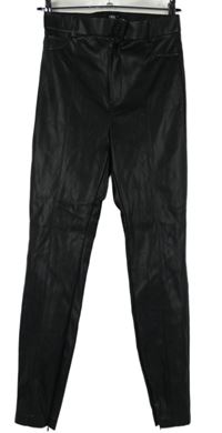 Dámské černé koženkové tregíny Zara 