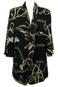 Nové - Dámský černo-béžový vzorovaný kabátový cardigán Boohoo 