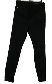 Dámské černé skinny rifle s vysokým pasem H&M