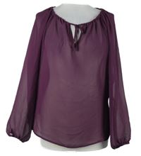 Dámska vínová šifónová blúzka H&M