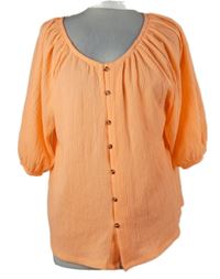 Dámská neonově oranžová strukturovaná halenka F&F