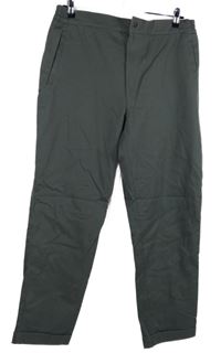 Pánske tmavosivé plátenné nohavice Folk