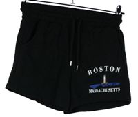 Dámske čierne teplákové kraťasy s majákem