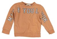 Lososová mikina s nápisom H&M