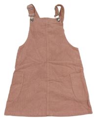 Růžové manšestrové laclové šaty Primark 