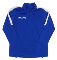 Safírovavo-biela športová mikina s logom Craft