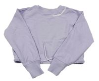 Lila crop mikina s nápisom Tom Tailor