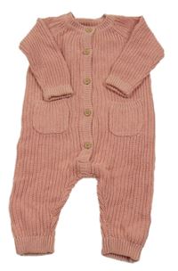 Ružový pletený overal George