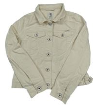 Světlebéžová riflová crop bunda zn.Garcia