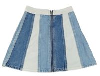 Modro-biela rifľová sukňa