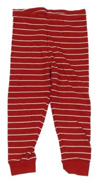 Červeno-biele pruhované ľahké tepláky George