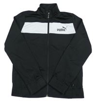 Černo-bílá propínací sportovní mikina Puma