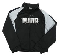 Černo-šedá propínací mikina s logem Puma
