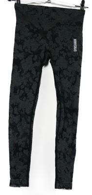 Dámske sivo-čierne vzorované športové legíny Gymshark