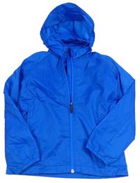 Modrá šušťáková športová bunda s kapucňou Puma