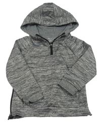 Sivá melírovaná mikina s kapucňou Primark