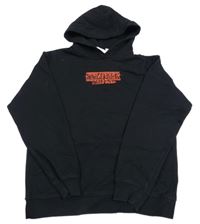 Čierna mikina s potiskem Stranger Things a kapucňou H&M