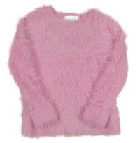 Ružový chlpatý sveter H&M