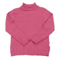 Růžový vzorovaný svetrový rolák George