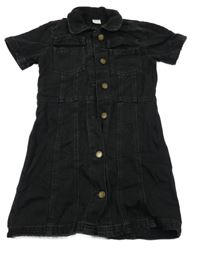 Černé riflové propínací šaty Next