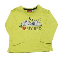 Žlutozelené triko se Snoopym 