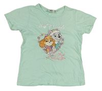 Mátové tričko s PAW PATROL - Skye a Everest nickelodeon