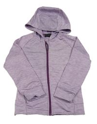 Fialová melírovaná propínací sportovní mikina s kapucí Energetics 