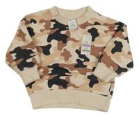 Nové - Světlerůžovo-černá army mikina 