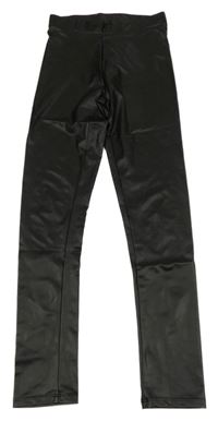 Černé koženkové legíny Zara