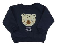 Tmavomodrá mikina s medvěďom