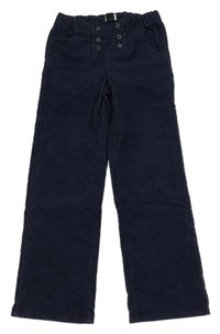 Tmavomodré manšestráky s gombíky L&D