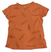 Cihlové tričko se surfy 